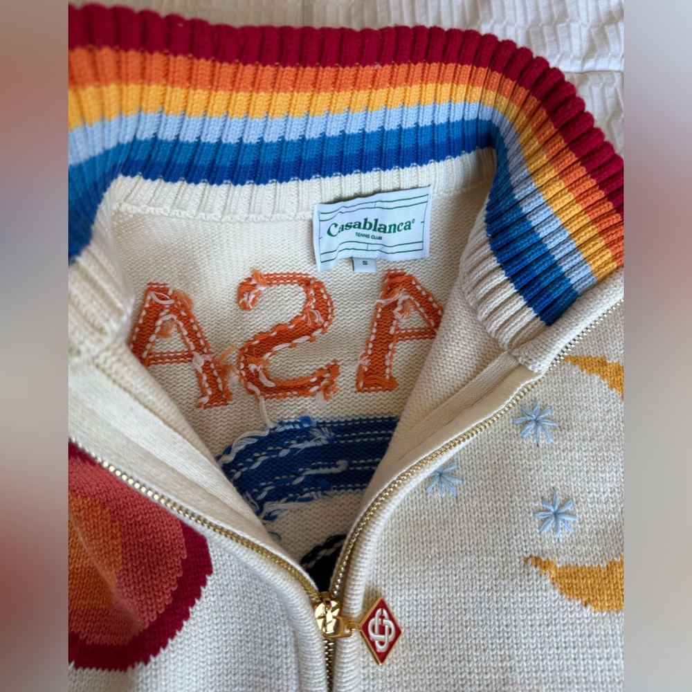 Casablanca Casa Club Intarsia Knit Jacket - Picture 5 of 8